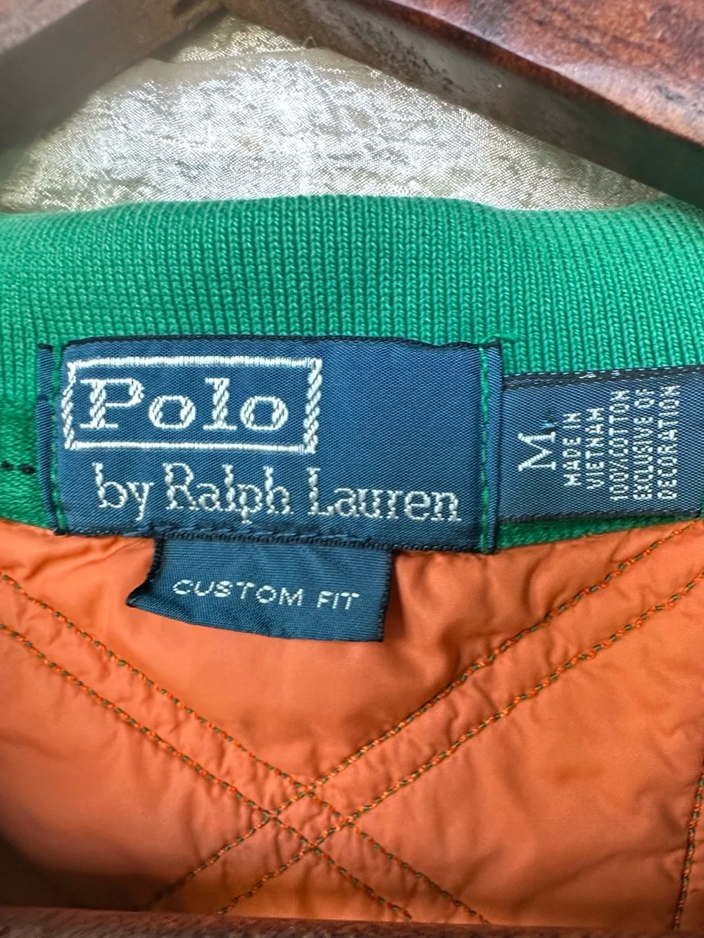 Polo Ralph Lauren Green Polo Big Navy Pony Classic Preppy Shirt Premium Detail M